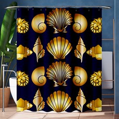 Snails See Shells Golden Shower Curtain 60  X 72  (medium)  by Vaneshart