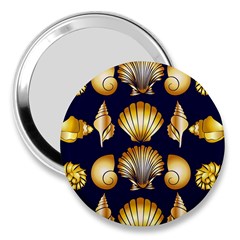 Snails See Shells Golden 3  Handbag Mirrors by Vaneshart