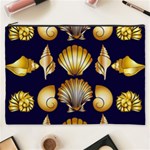 Snails See Shells Golden Cosmetic Bag (XXXL) Front