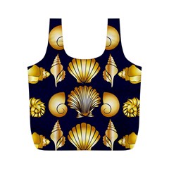 Snails See Shells Golden Full Print Recycle Bag (m) by Vaneshart