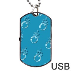 Bubble Group Pattern Abstract Dog Tag Usb Flash (one Side) by Vaneshart