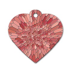 Texture Stained Glass Window Colors Dog Tag Heart (two Sides) by Vaneshart