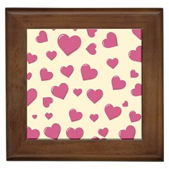 Flat Love Symbol Pattern Framed Tile by Vaneshart