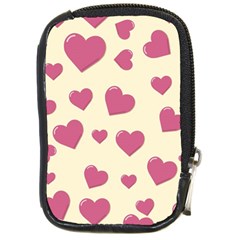 Flat Love Symbol Pattern Compact Camera Leather Case by Vaneshart