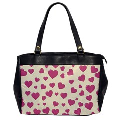 Flat Love Symbol Pattern Oversize Office Handbag by Vaneshart