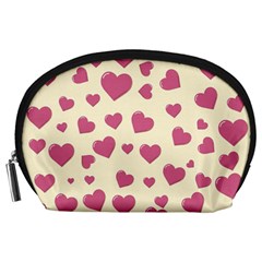 Flat Love Symbol Pattern Accessory Pouch (large) by Vaneshart