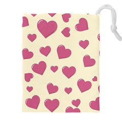 Flat Love Symbol Pattern Drawstring Pouch (4xl) by Vaneshart