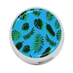 Tropical Leaves Nature 4-Port USB Hub (Two Sides) Back