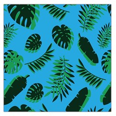 Tropical Leaves Nature Large Satin Scarf (square) by Vaneshart