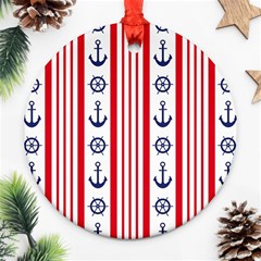 Nautical Papers Nautical Background Ornament (round) by Vaneshart