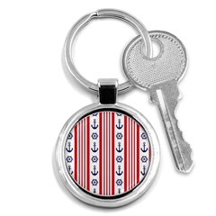 Nautical Papers Nautical Background Key Chain (round) by Vaneshart