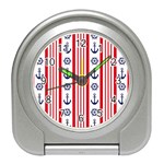 Nautical Papers Nautical Background Travel Alarm Clock Front