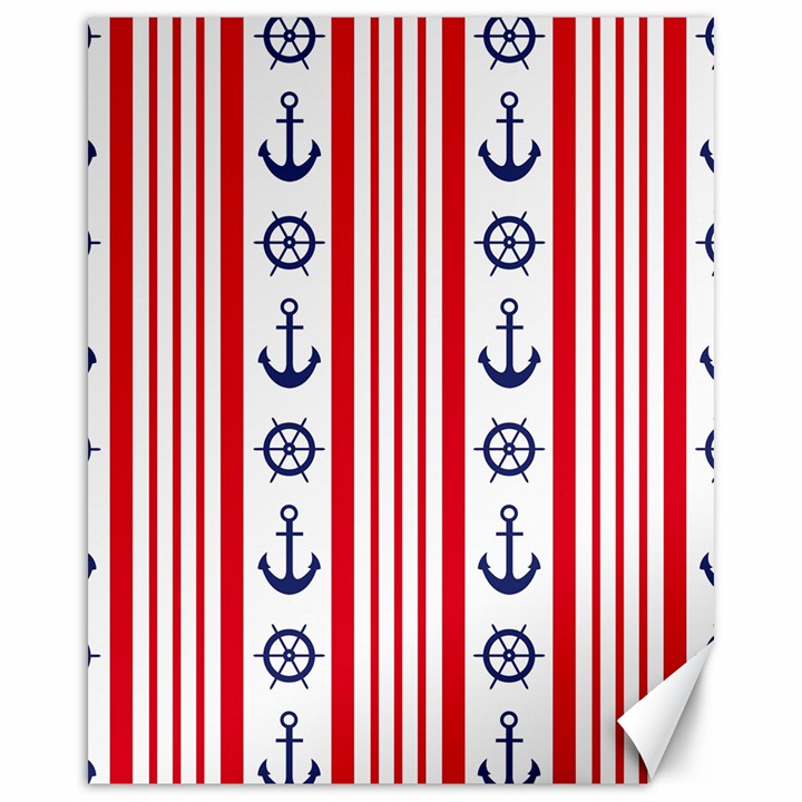 Nautical Papers Nautical Background Canvas 16  x 20 