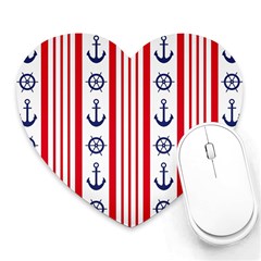 Nautical Papers Nautical Background Heart Mousepads by Vaneshart