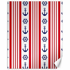 Nautical Papers Nautical Background Canvas 11  X 14  by Vaneshart