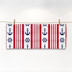 Nautical Papers Nautical Background Hand Towel by Vaneshart