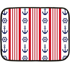 Nautical Papers Nautical Background Fleece Blanket (mini) by Vaneshart