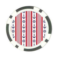 Nautical Papers Nautical Background Poker Chip Card Guard (10 Pack)