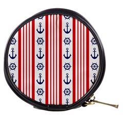 Nautical Papers Nautical Background Mini Makeup Bag by Vaneshart