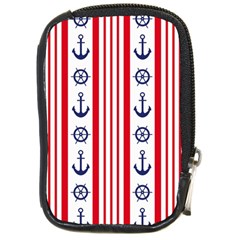 Nautical Papers Nautical Background Compact Camera Leather Case by Vaneshart