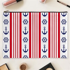 Nautical Papers Nautical Background Cosmetic Bag (xxxl) by Vaneshart