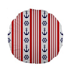 Nautical Papers Nautical Background Standard 15  Premium Round Cushions by Vaneshart