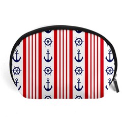 Nautical Papers Nautical Background Accessory Pouch (large) by Vaneshart