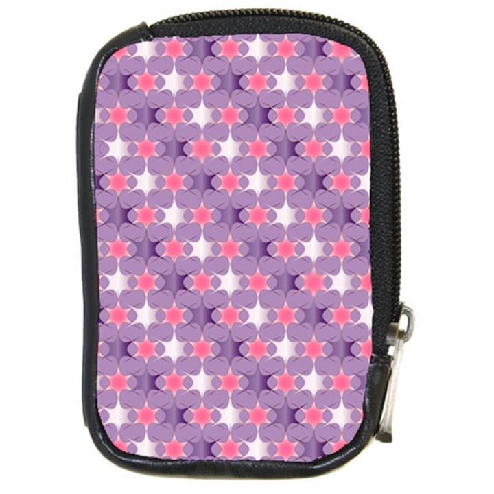 Abstract Pattern Geometry Gradient Compact Camera Leather Case