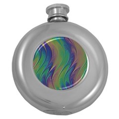 Texture Abstract Background Round Hip Flask (5 Oz) by Vaneshart