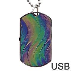 Texture Abstract Background Dog Tag Usb Flash (one Side) by Vaneshart