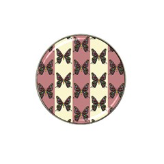 Butterflies Pink Old Old Texture Hat Clip Ball Marker (4 Pack) by Vaneshart