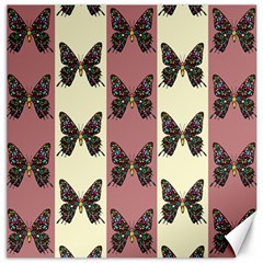 Butterflies Pink Old Old Texture Canvas 20  X 20  by Vaneshart