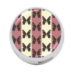 Butterflies Pink Old Old Texture 4-port Usb Hub (one Side) by Vaneshart