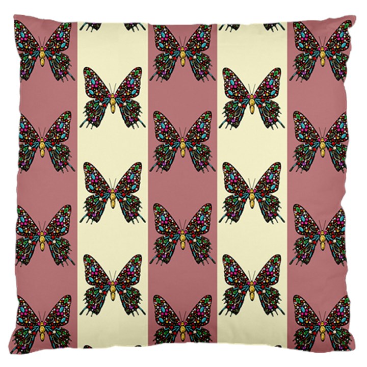 Butterflies Pink Old Old Texture Standard Flano Cushion Case (One Side)