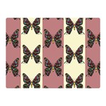 Butterflies Pink Old Old Texture Double Sided Flano Blanket (Mini)  35 x27  Blanket Front