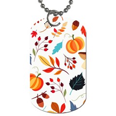 Pattern Pumpkins Autumn Dog Tag (Two Sides)