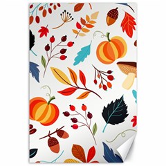 Pattern Pumpkins Autumn Canvas 24  x 36 