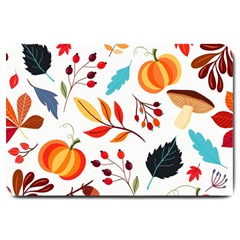 Pattern Pumpkins Autumn Large Doormat  by Vaneshart