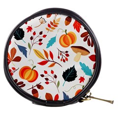 Pattern Pumpkins Autumn Mini Makeup Bag by Vaneshart