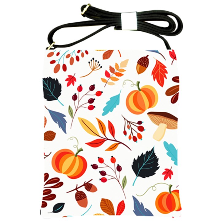 Pattern Pumpkins Autumn Shoulder Sling Bag