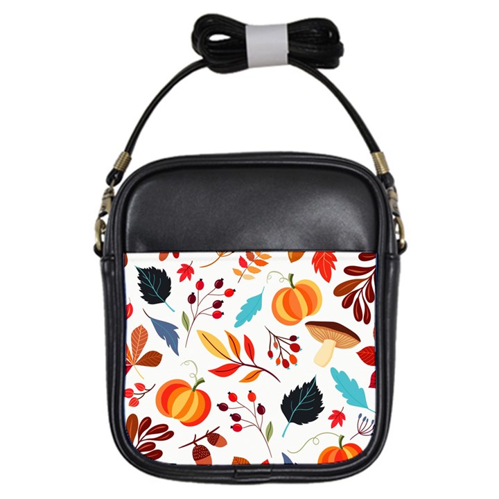 Pattern Pumpkins Autumn Girls Sling Bag