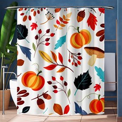 Pattern Pumpkins Autumn Shower Curtain 60  X 72  (medium)  by Vaneshart