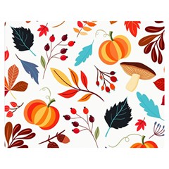 Pattern Pumpkins Autumn Double Sided Flano Blanket (medium)  by Vaneshart