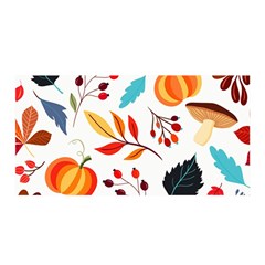 Pattern Pumpkins Autumn Satin Wrap