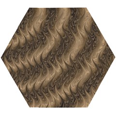 Texture Butterfly Skin Waves Wooden Puzzle Hexagon