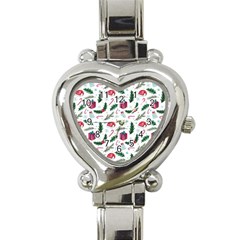 Christmas Background Heart Italian Charm Watch by Vaneshart