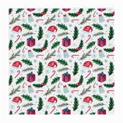 Christmas Background Medium Glasses Cloth by Vaneshart