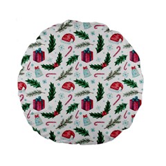 Christmas Background Standard 15  Premium Round Cushions by Vaneshart