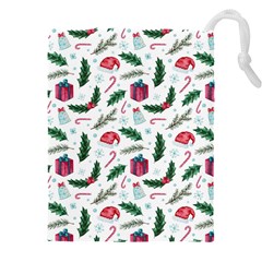 Christmas Background Drawstring Pouch (5xl) by Vaneshart