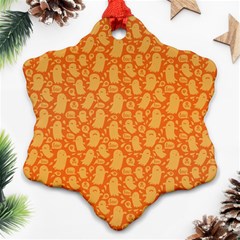 Halloween Background Snowflake Ornament (two Sides) by Vaneshart